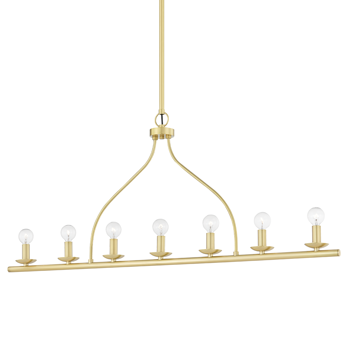 Mitzi Kendra Linear in Aged Brass