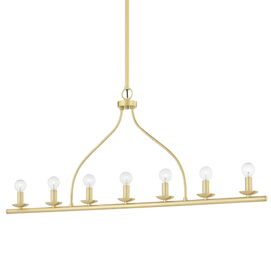Mitzi Kendra Linear in Aged Brass