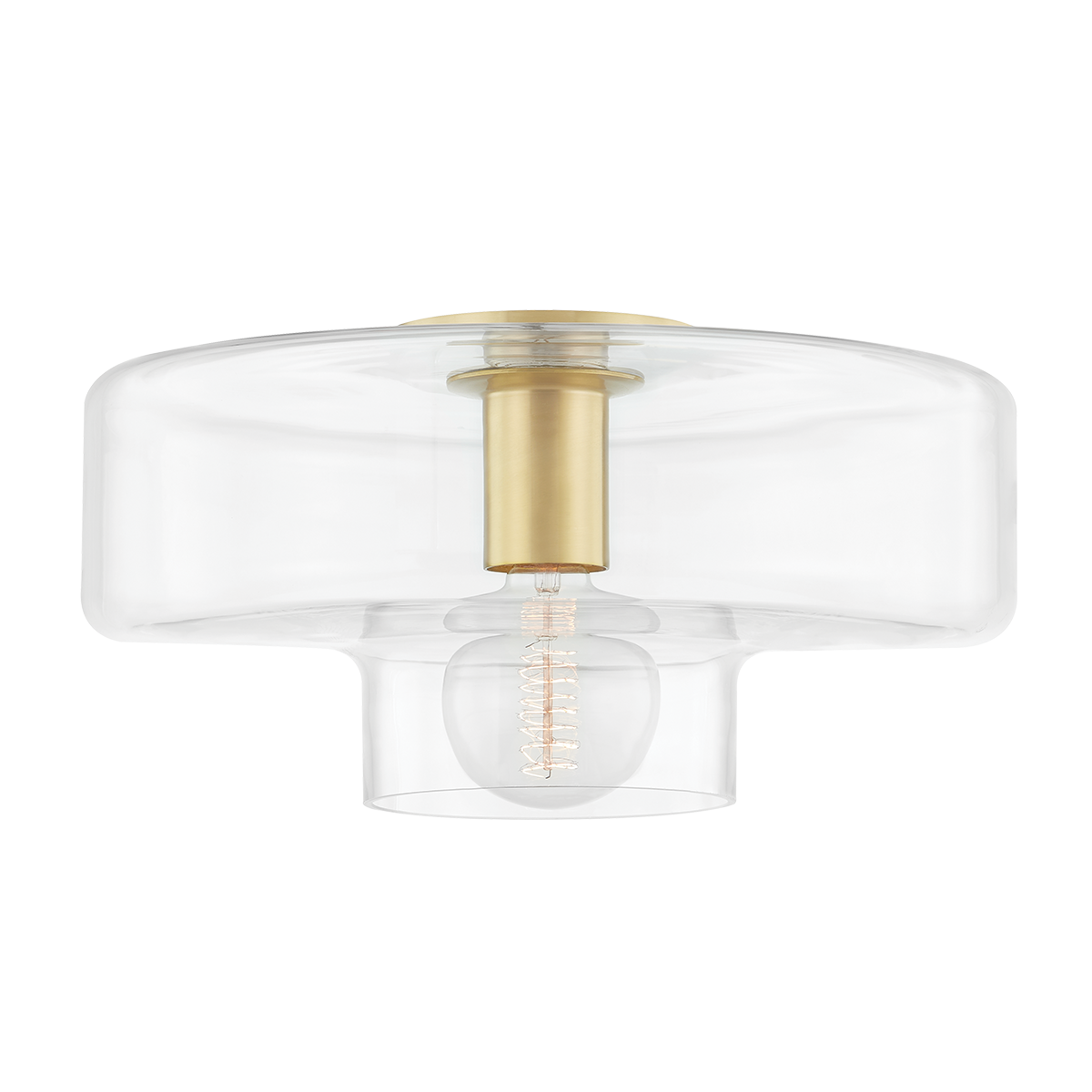 Mitzi Iona Flush Mount in Aged Brass