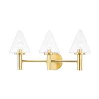 Mitzi Connie Bath and Vanity in Aged Brass