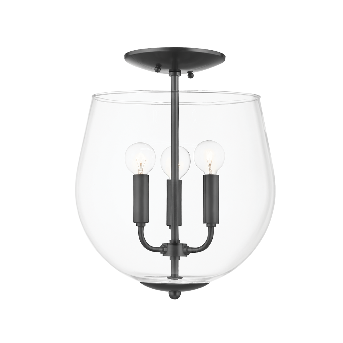 Mitzi Bobbi Semi Flush in Old Bronze