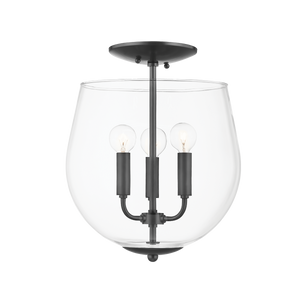 Mitzi Bobbi Semi Flush in Old Bronze