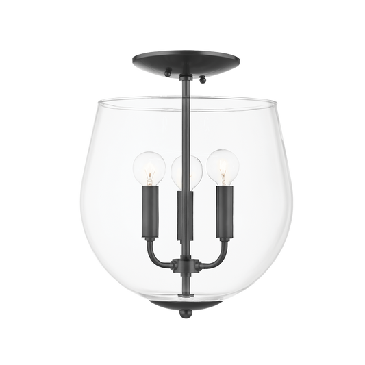 Mitzi Bobbi Semi Flush in Old Bronze