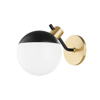 Mitzi Miranda Wall Sconce in Aged Brass/soft Black