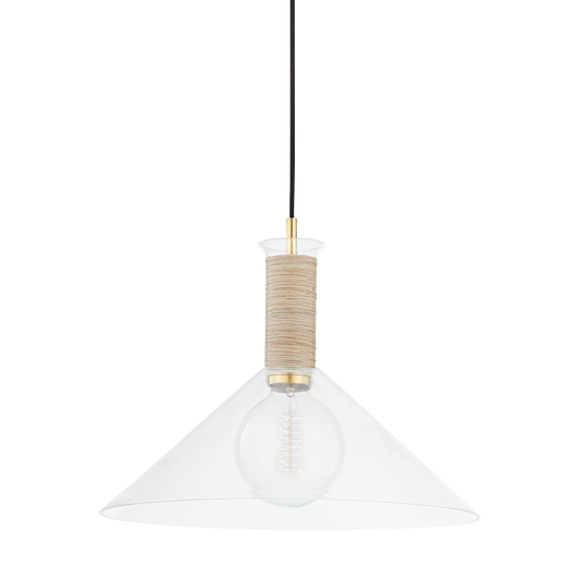 Mitzi Besa Pendant in Aged Brass