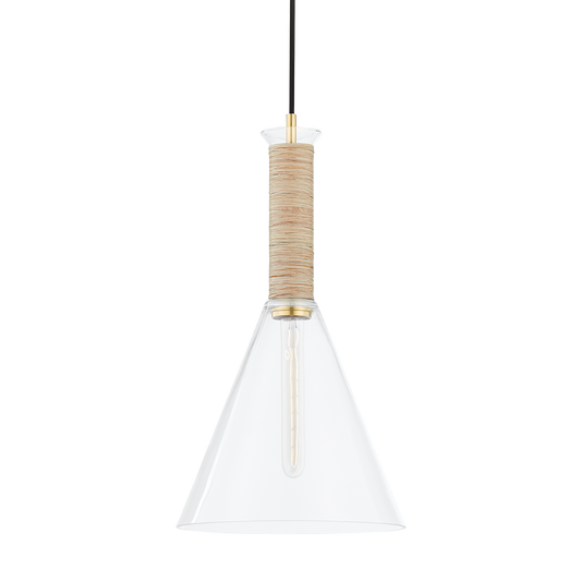 Mitzi Besa Pendant in Aged Brass