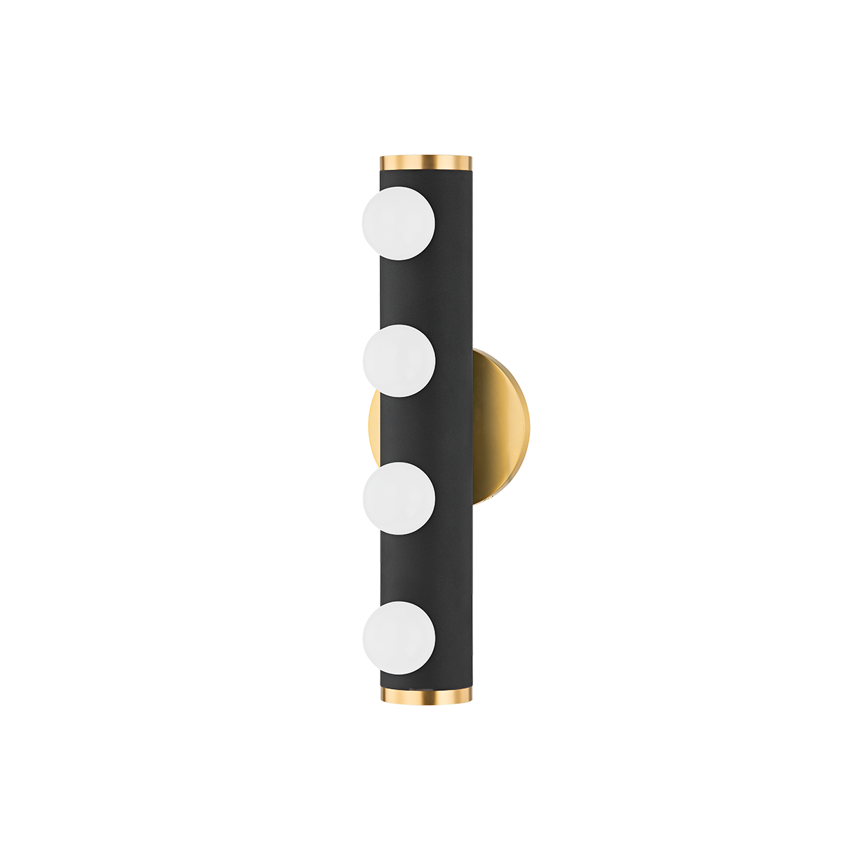 Mitzi Penny Bath and Vanity in AGED BRASS/TEXTURED BLACK COMBO
