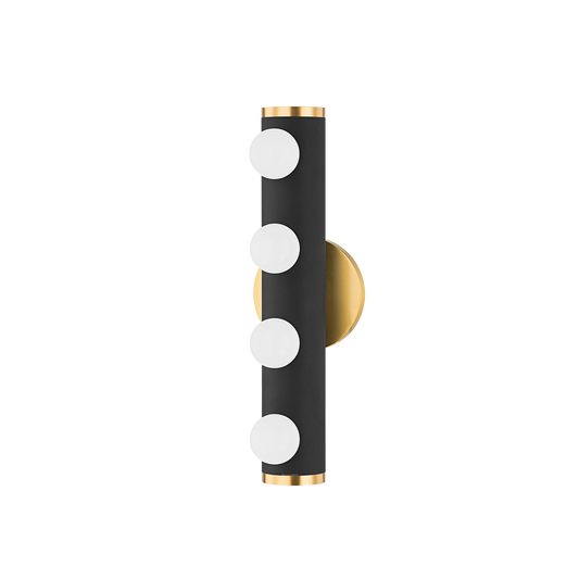 Mitzi Penny Bath and Vanity in AGED BRASS/TEXTURED BLACK COMBO