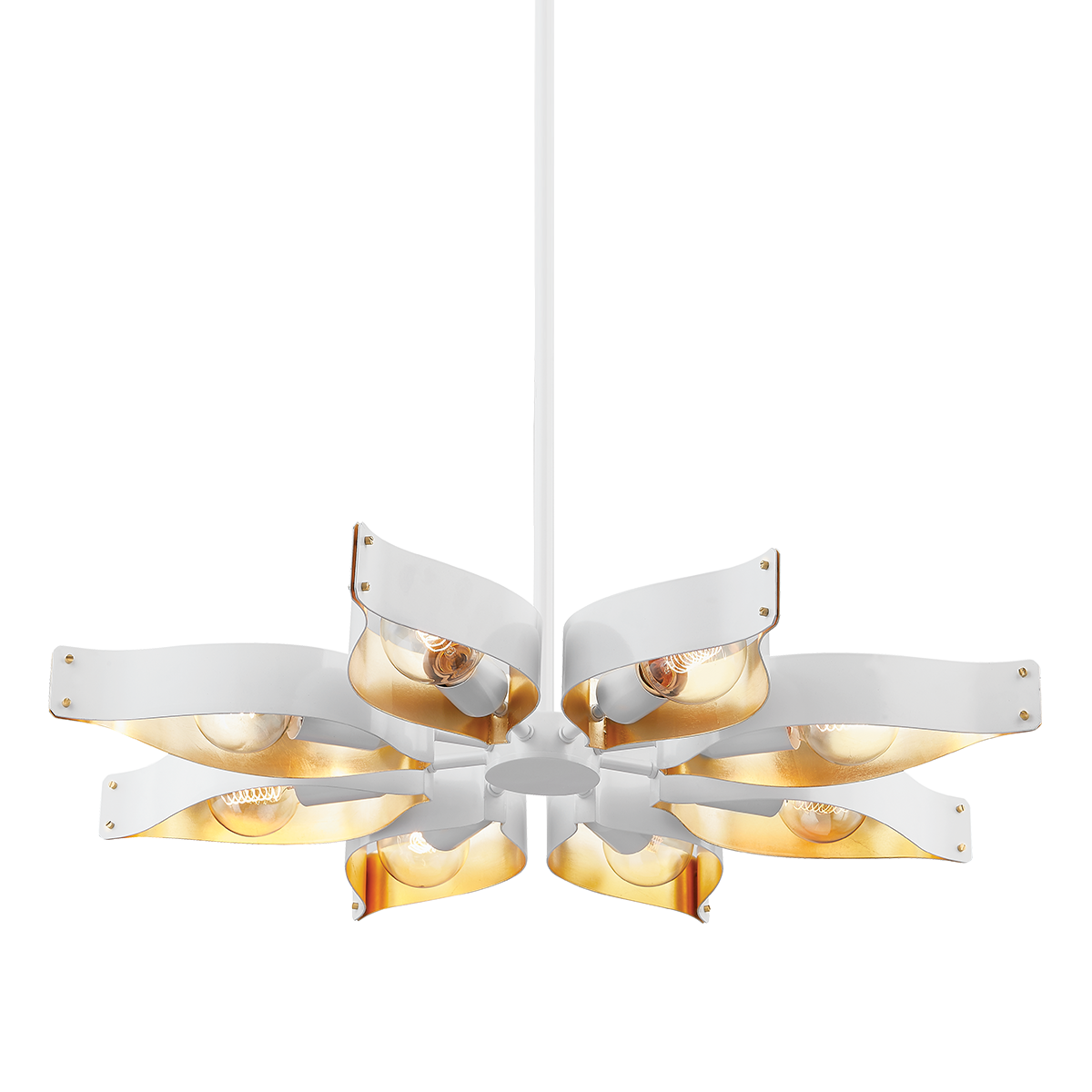 Mitzi Nala Chandelier in SOFT WHITE/GOLD LEAF