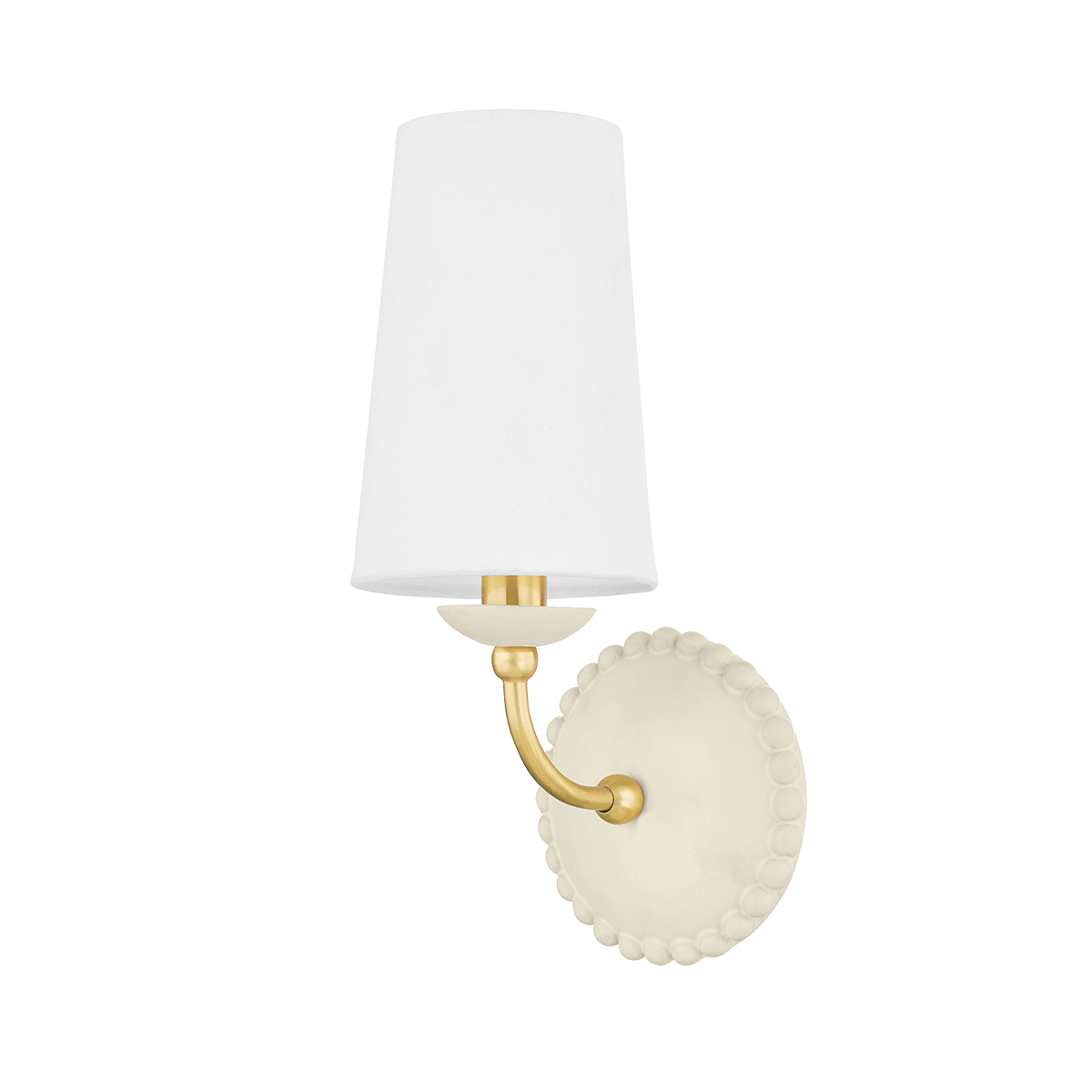 Mitzi Rhea Wall Sconce in AGED BRASS/CERAMIC ANTIQUE IVORY