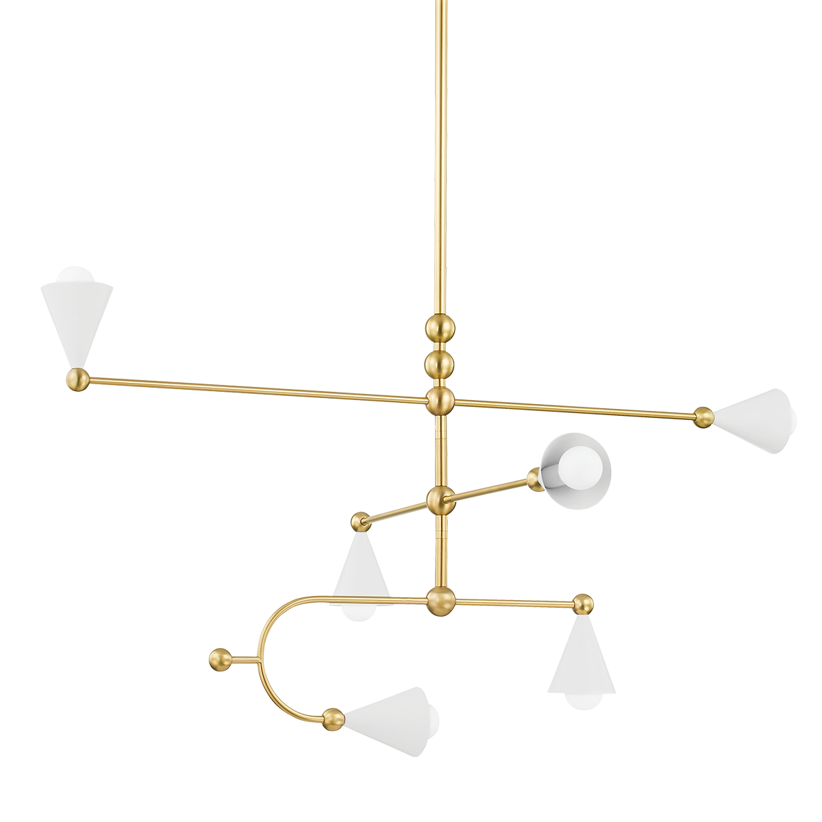 Mitzi Hikari Chandelier in AGED BRASS/SOFT WHITE