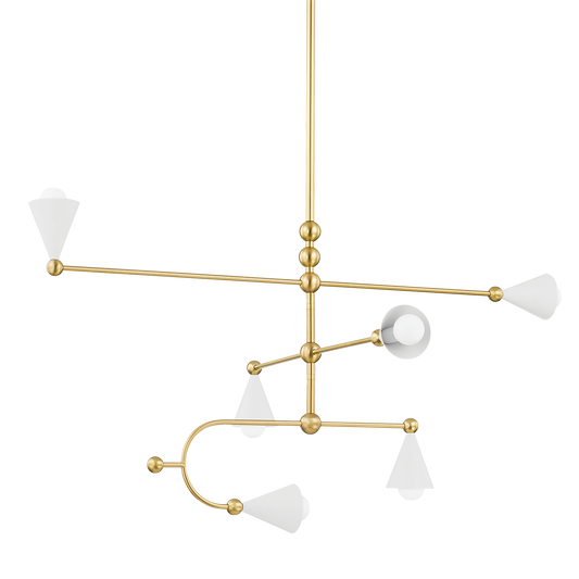 Mitzi Hikari Chandelier in AGED BRASS/SOFT WHITE