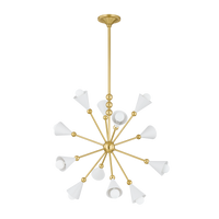 Mitzi HIKARI Chandelier in AGED BRASS/SOFT WHITE