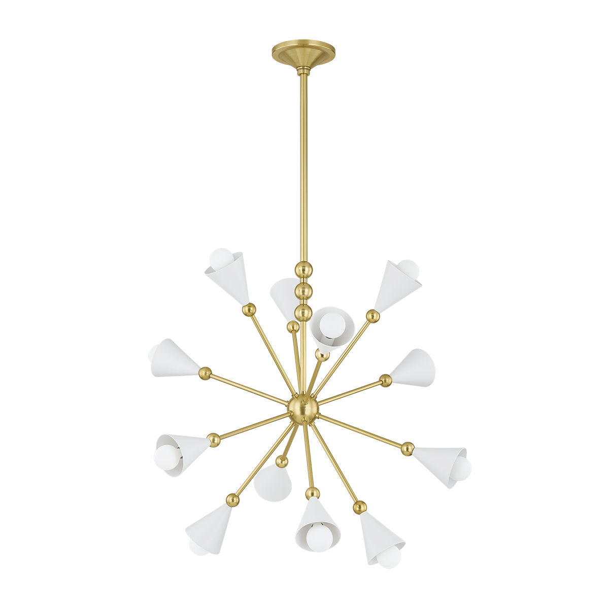 Mitzi HIKARI Chandelier in AGED BRASS/SOFT WHITE