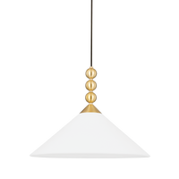 Mitzi Sang Pendant in Aged Brass
