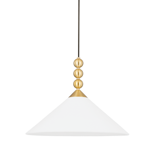 Mitzi Sang Pendant in Aged Brass
