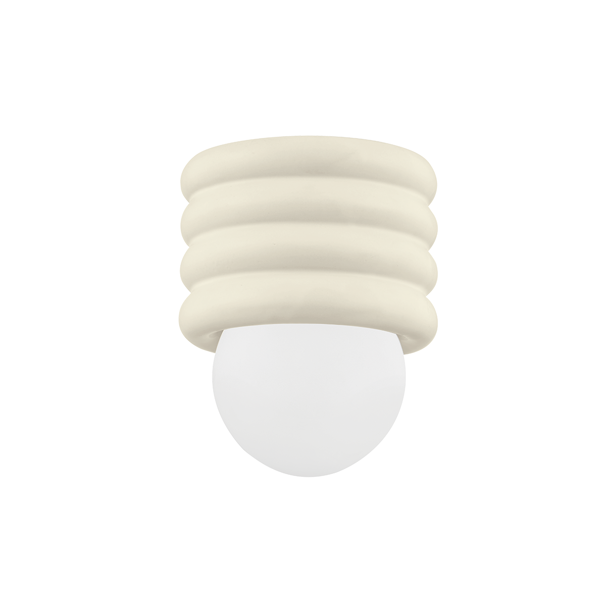 Mitzi Bibi Flush Mount in AGED BRASS/CERAMIC ANTIQUE IVORY