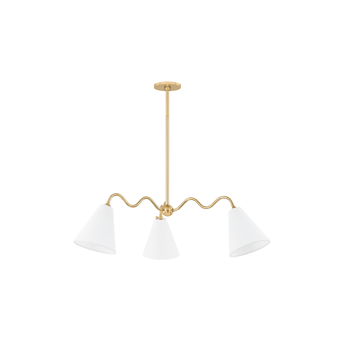 Mitzi ONDA Chandelier in AGED BRASS