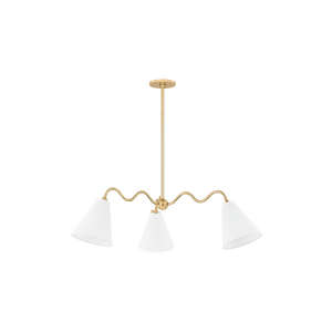 Mitzi ONDA Chandelier in AGED BRASS