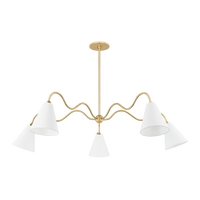 Mitzi ONDA Chandelier in AGED BRASS