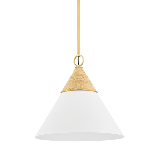 Mitzi Mica Pendant in Aged Brass