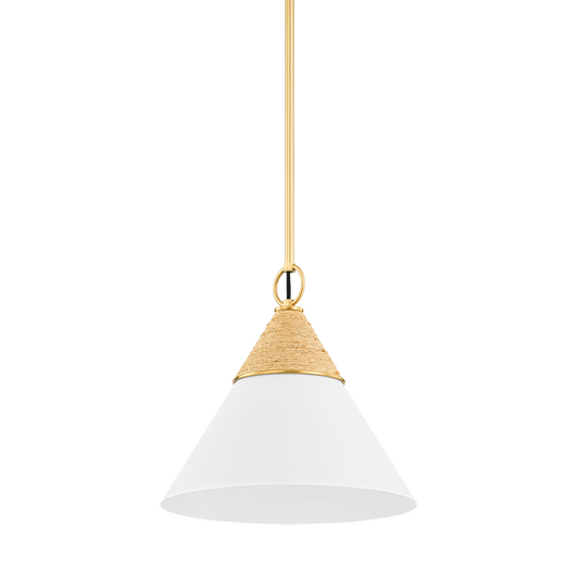 Mitzi Mica Pendant in Aged Brass
