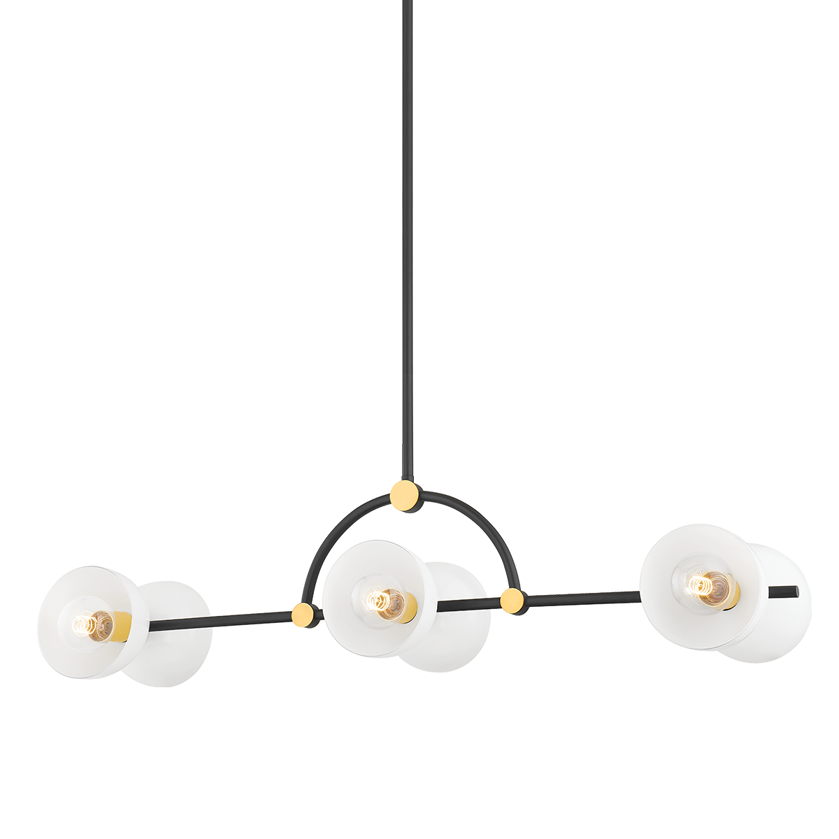 Mitzi BELLE Island Light in AGED BRASS/TEXTURED BLACK COMBO