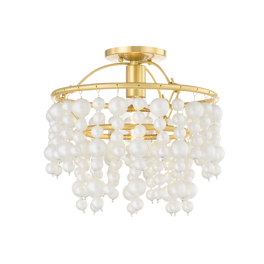 Mitzi KINSLEY Flush Mount in Aged Brass