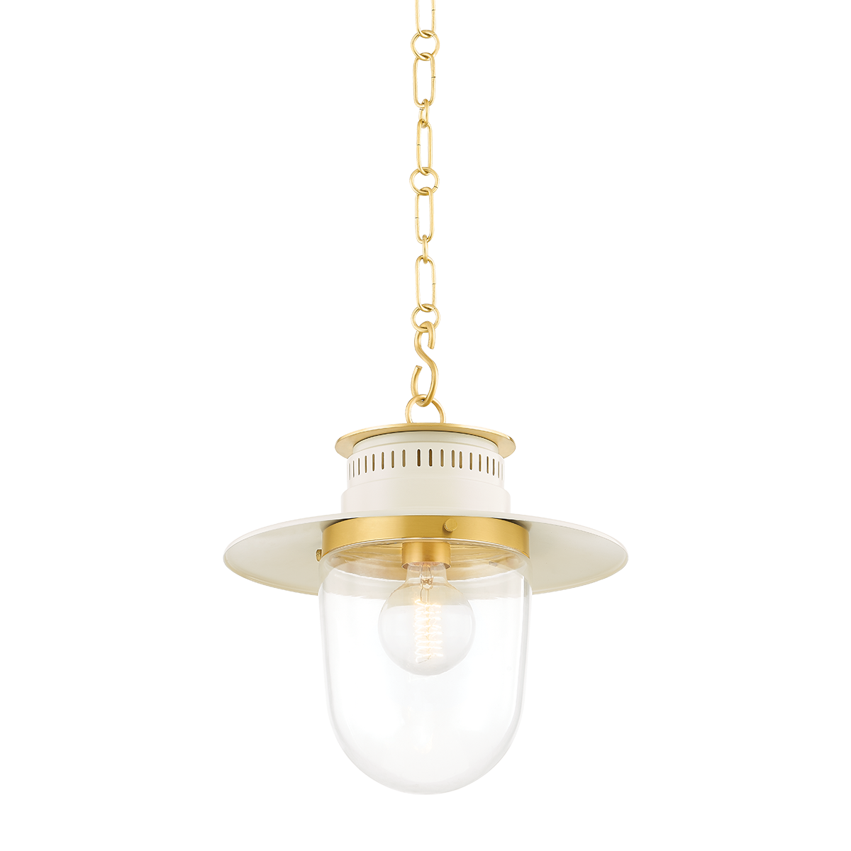 Mitzi NORI Pendant in AGED BRASS/SOFT CREAM