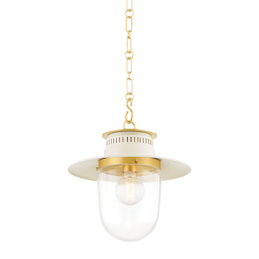 Mitzi NORI Pendant in AGED BRASS/SOFT CREAM