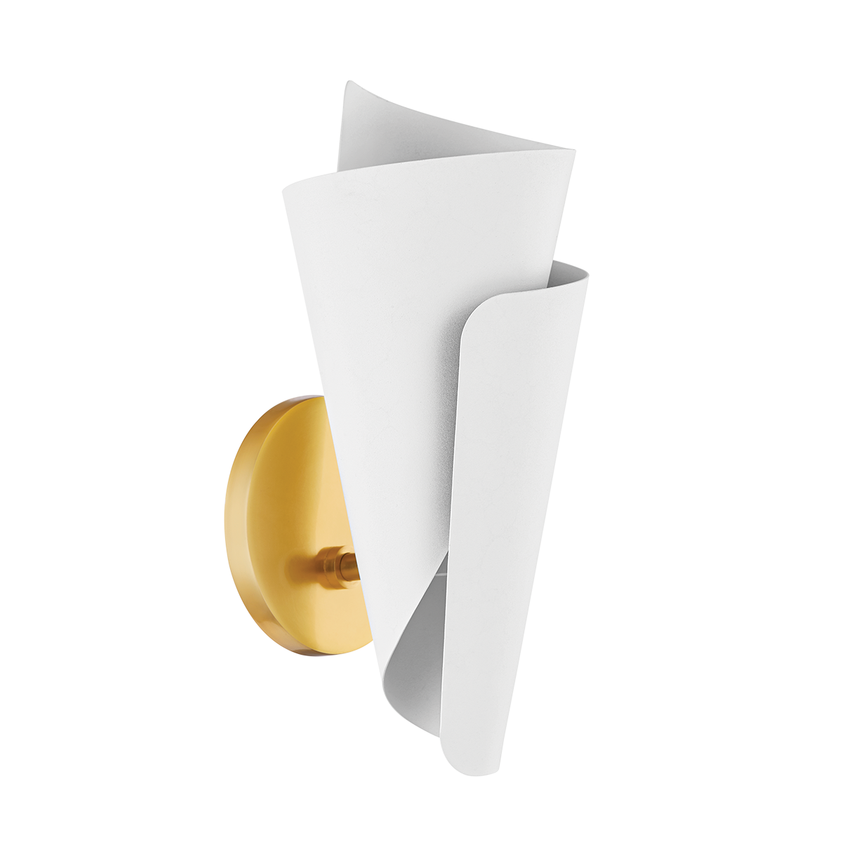 Mitzi DAVINA Wall Sconce in AGED BRASS/TEXTURED WHITE