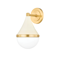 Mitzi CIARA Wall Sconce in AGED BRASS/SOFT CREAM