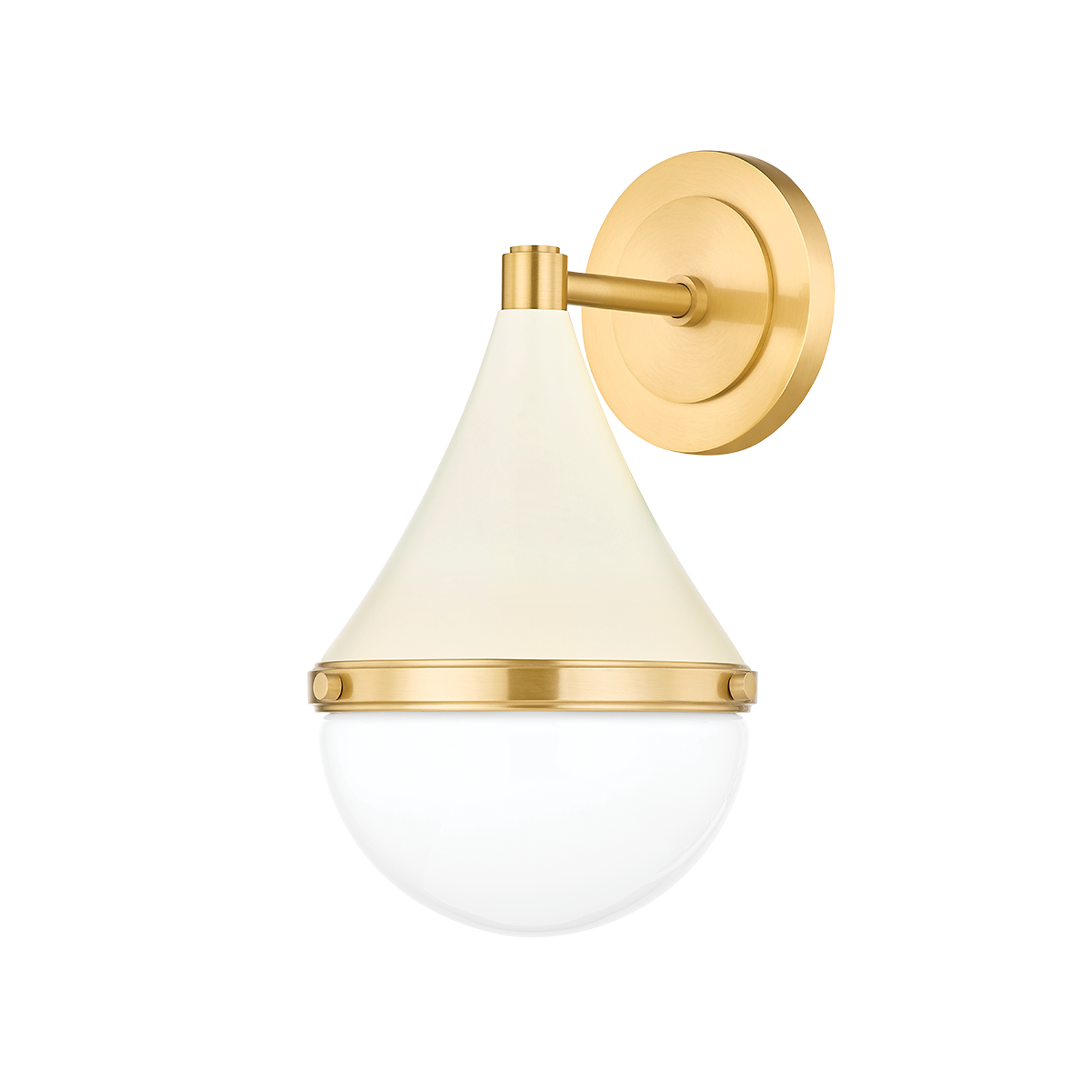 Mitzi CIARA Wall Sconce in AGED BRASS/SOFT CREAM