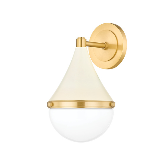 Mitzi CIARA Wall Sconce in AGED BRASS/SOFT CREAM