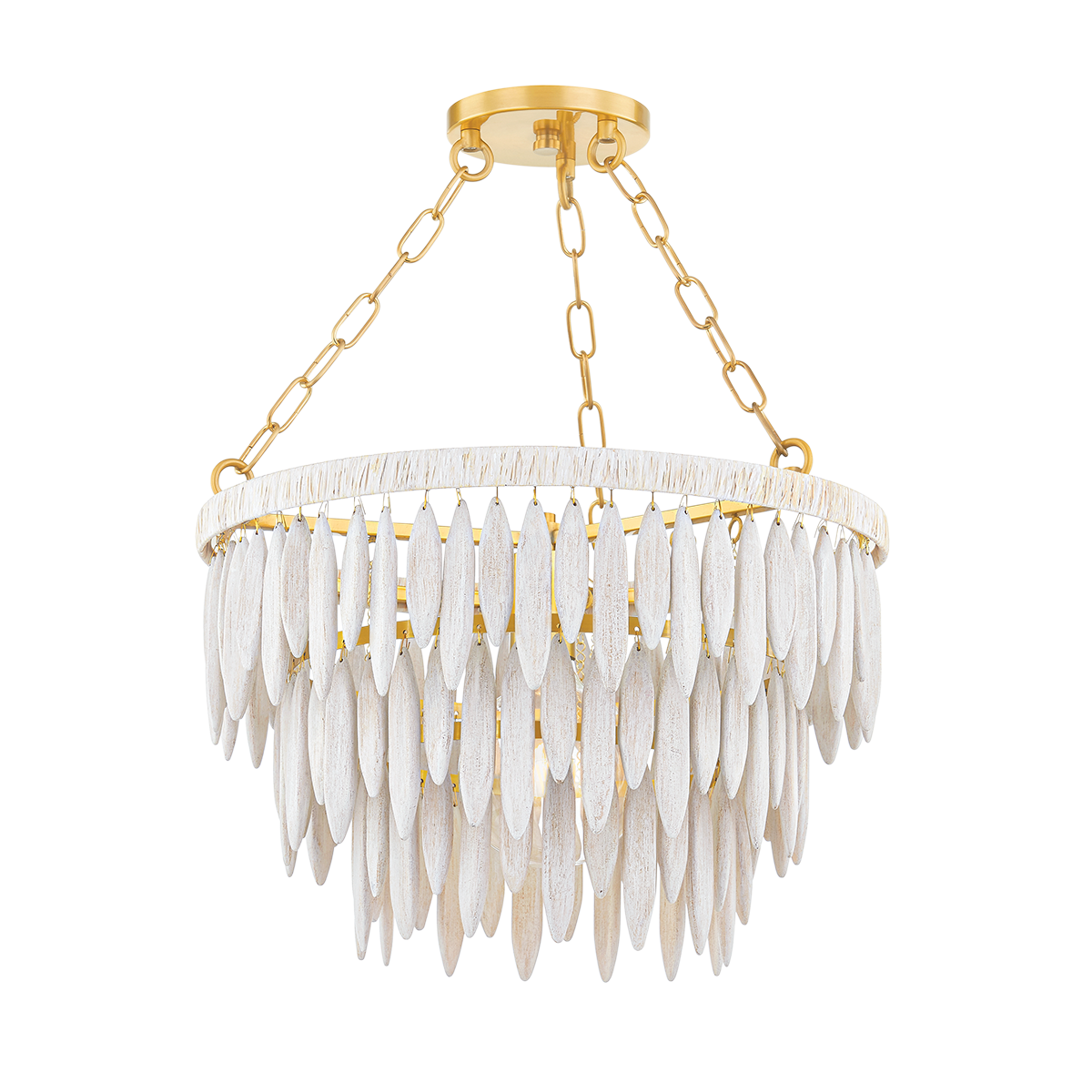 Mitzi TIFFANY Pendant in AGED BRASS/TEXTURED CREAM