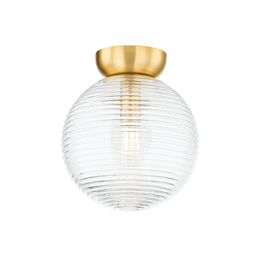 Mitzi SARA Flush Mount in Aged Brass