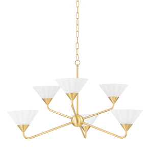 Mitzi KELSEY Chandelier in Aged Brass