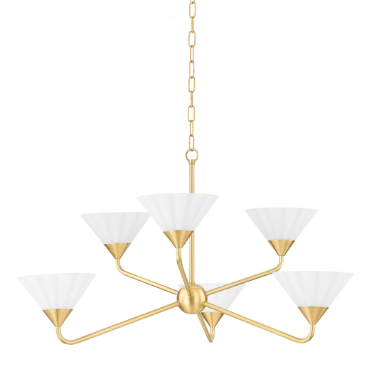 Mitzi KELSEY Chandelier in Aged Brass