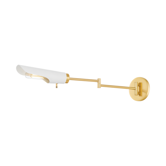 Mitzi HARPERROSE Wall Sconce in AGED BRASS/SOFT WHITE