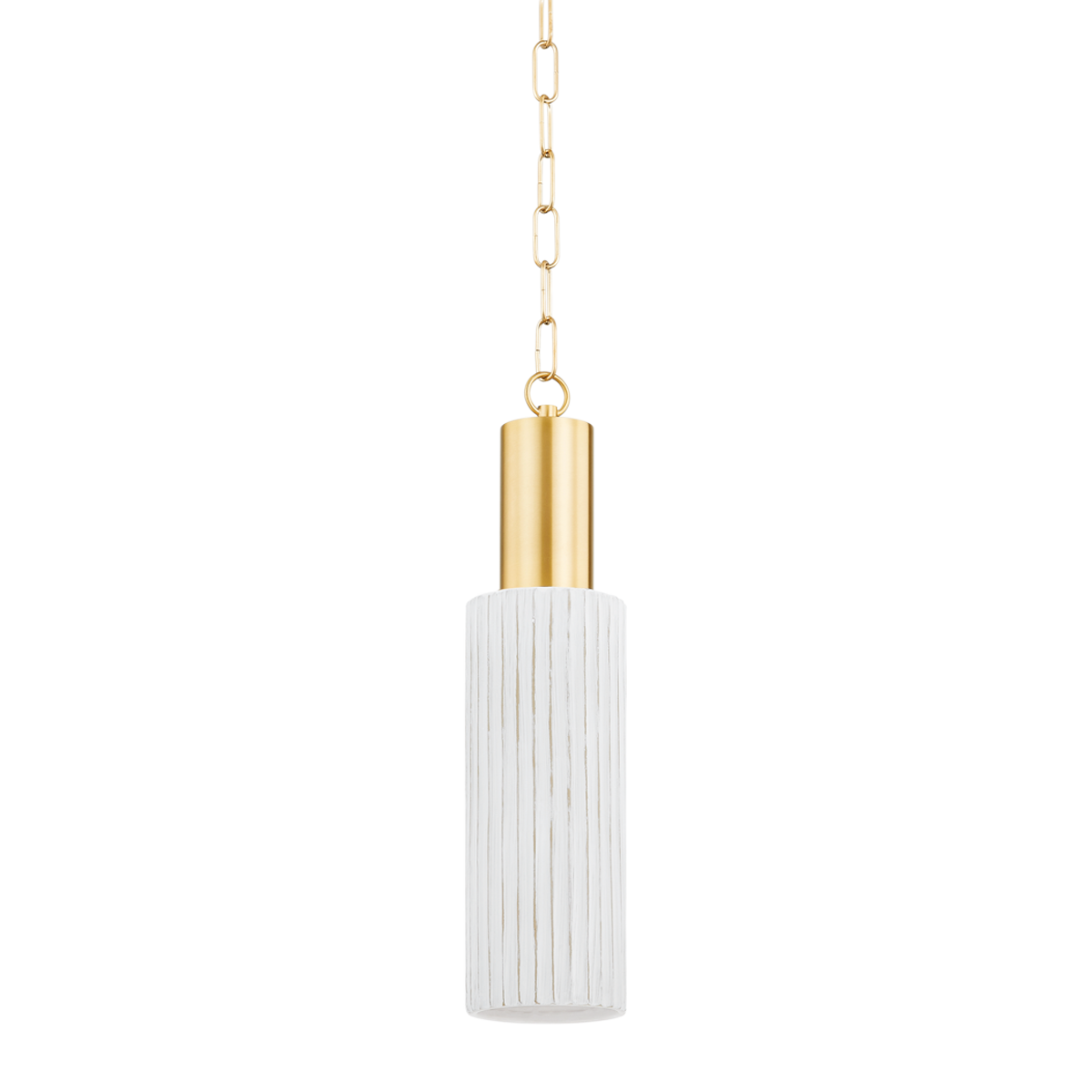 Mitzi CORISSA Pendant in Aged Brass/ Ceramic Whitewash Bisque