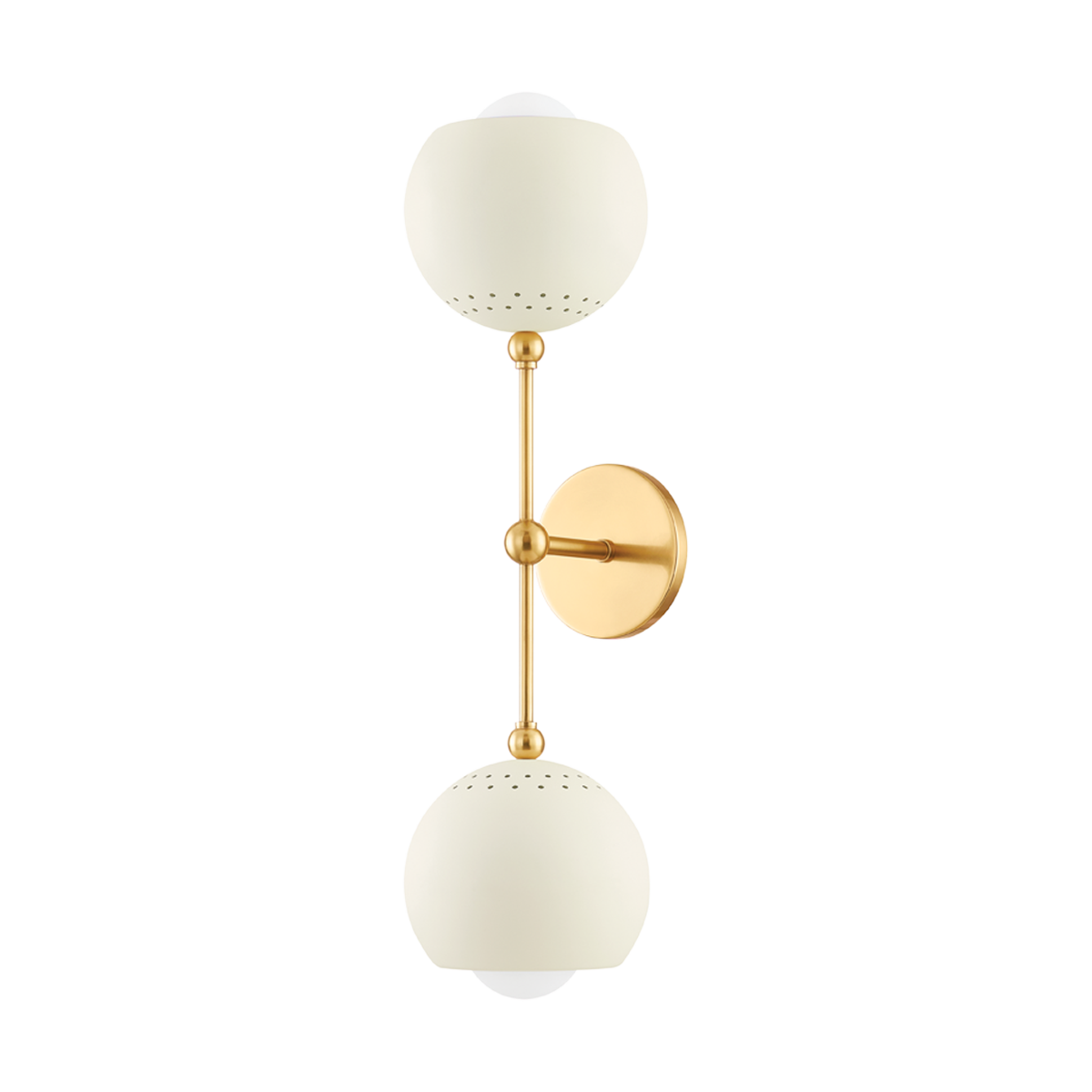 Mitzi SAYLOR Wall Sconce in AGED BRASS/SOFT CREAM