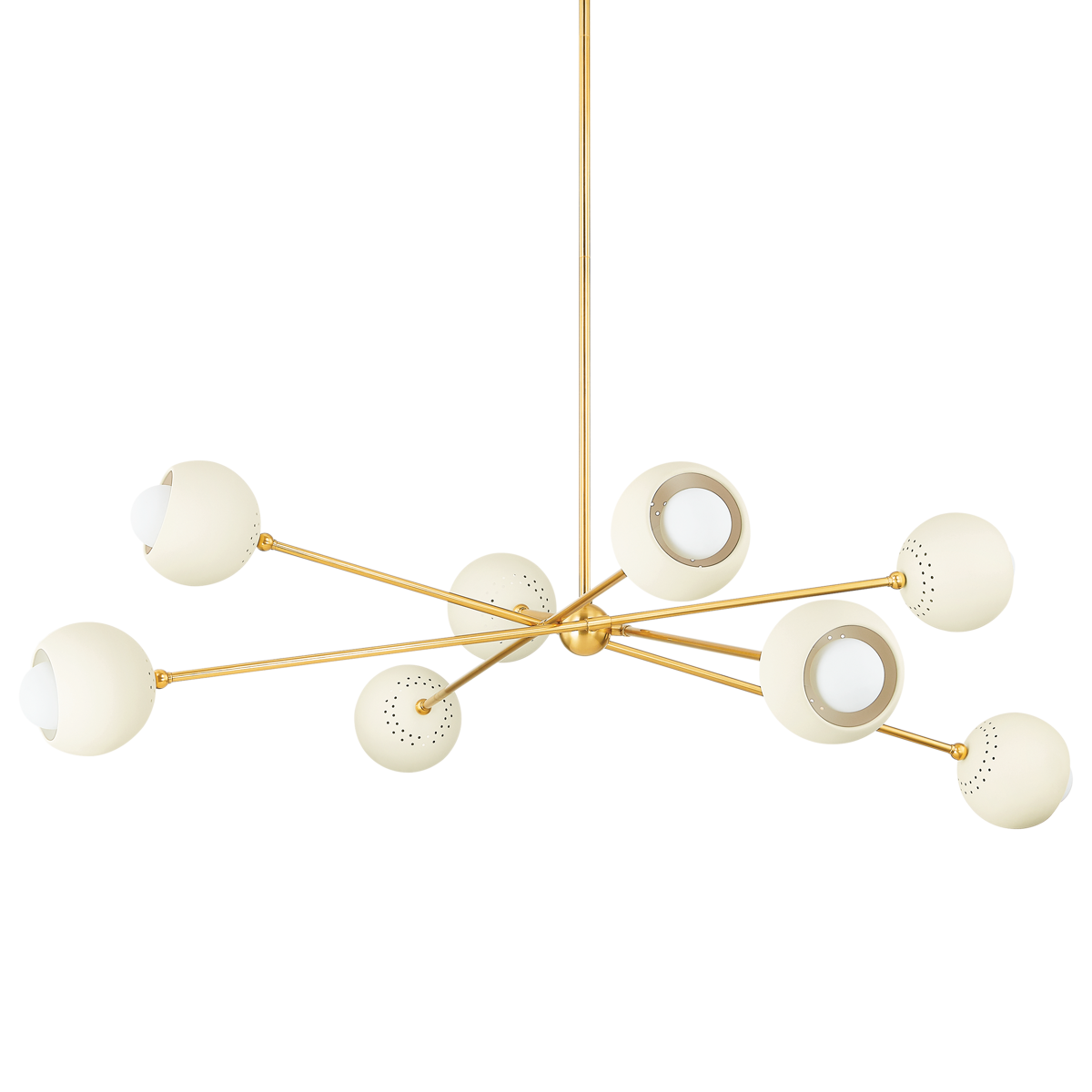 Mitzi SAYLOR Chandelier in AGED BRASS/SOFT CREAM