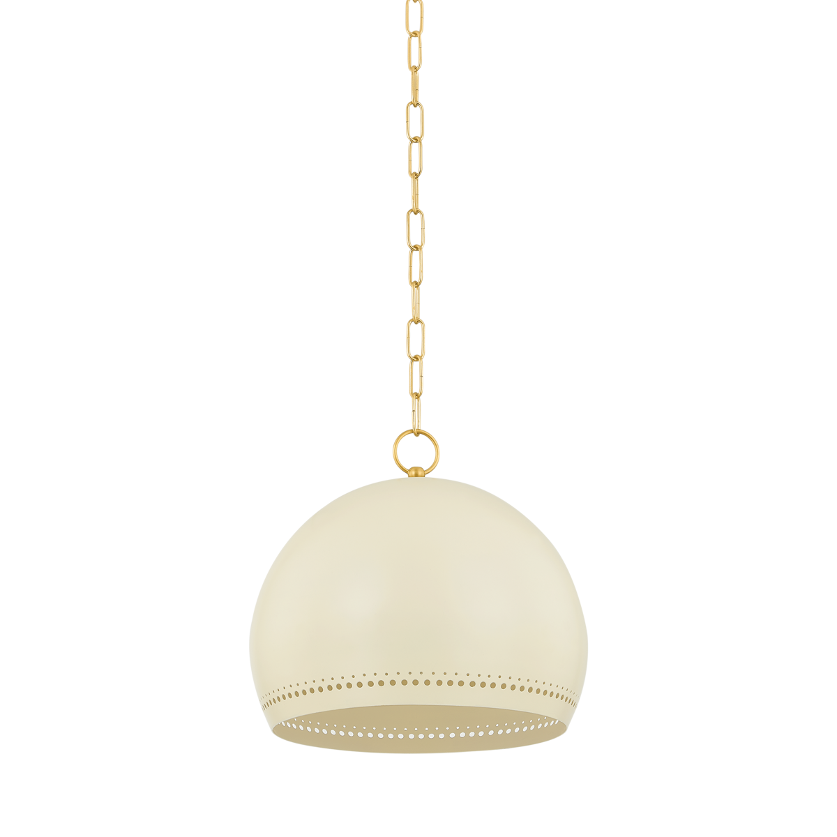 Mitzi ETNA PENDANT in AGED BRASS/SOFT CREAM