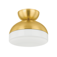Mitzi RUE Flush Mount in Aged Brass
