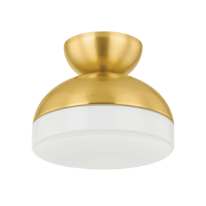 Mitzi RUE Flush Mount in Aged Brass