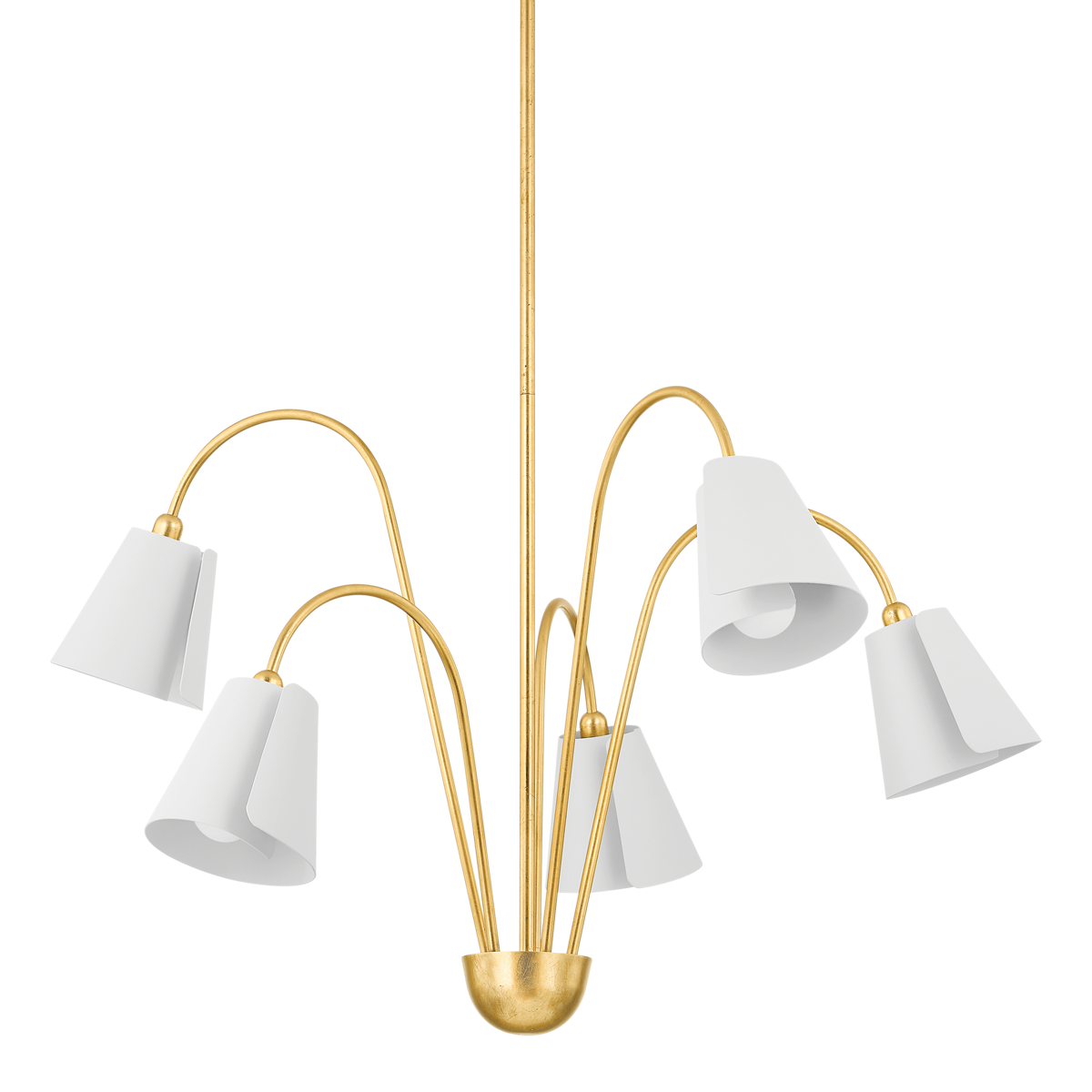 Mitzi LILA Chandelier in GOLD LEAF/TEXTURED ON WHITE COMBO