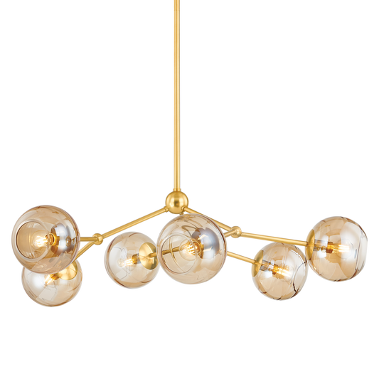 Mitzi TRIXIE Chandelier in Aged Brass