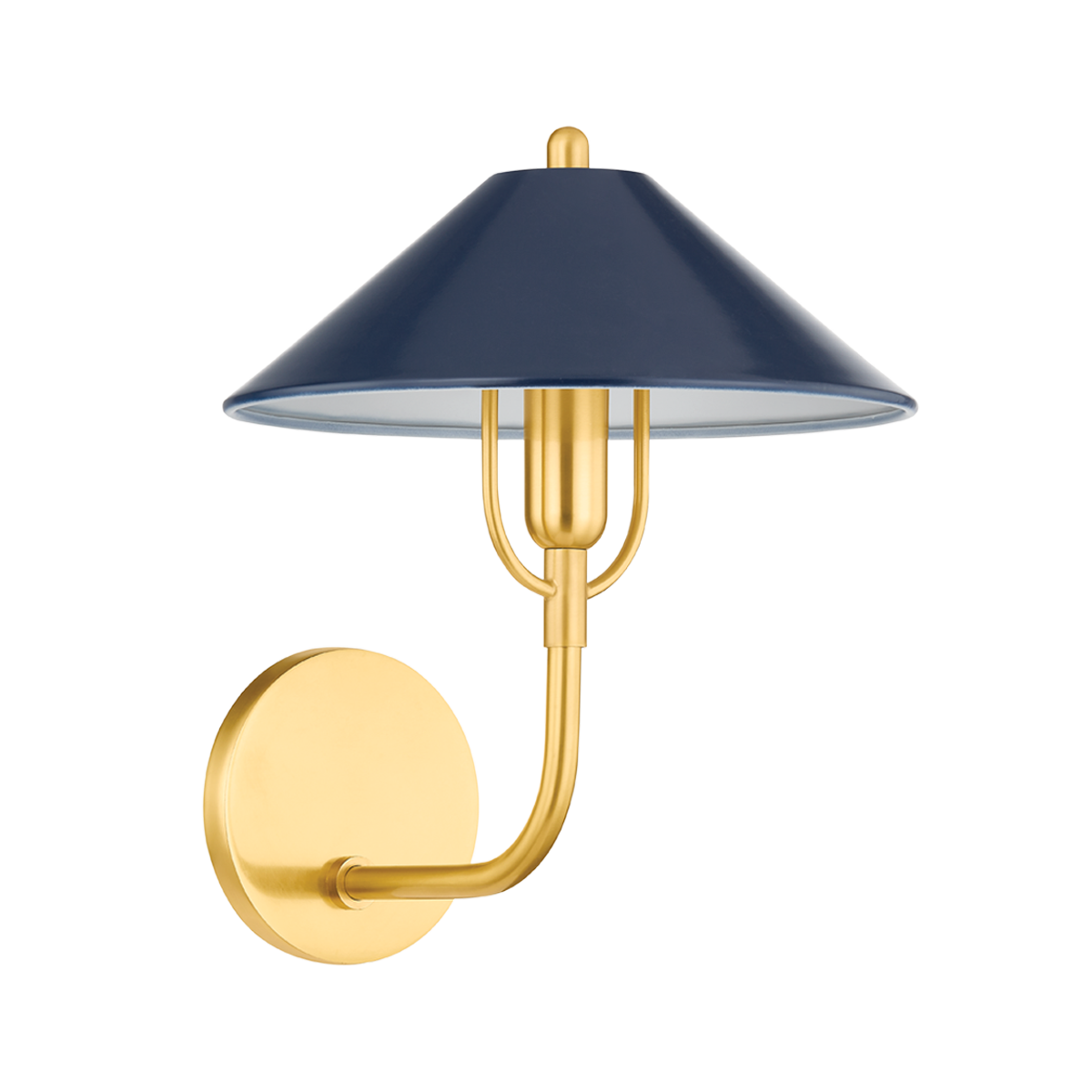 Mitzi MARIEL Wall Sconce in AGED BRASS/SOFT NAVY