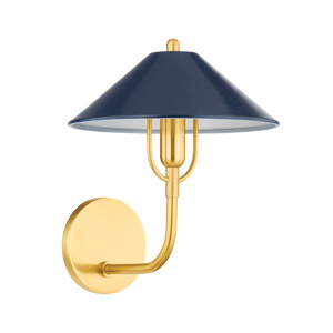 Mitzi MARIEL Wall Sconce in AGED BRASS/SOFT NAVY