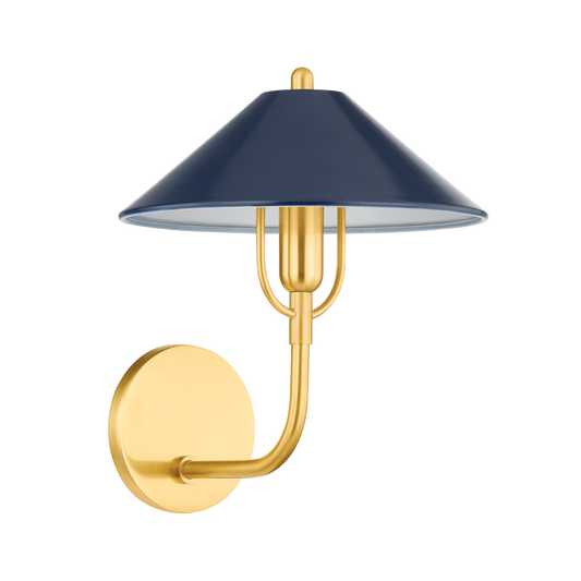 Mitzi MARIEL Wall Sconce in AGED BRASS/SOFT NAVY